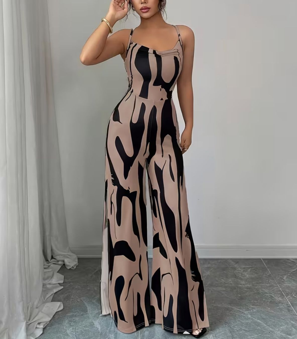 Tute: Eleganter Overall mit Allover-Muster – Nuovo e nell'imballaggio originale da Reinach BL venduto da Deinfashion