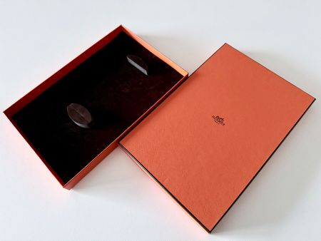 HERMES-Paris original orange box for necklace, 29x19x3cm