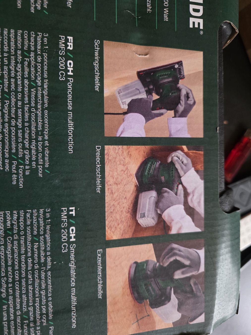 Smerigliatrici & Lucidatrici: Parkside Multifunktionsschleifer PMFS 200 C3 neu – Nuovo e nell'imballaggio originale da Schlattingen venduto da Buio79 4