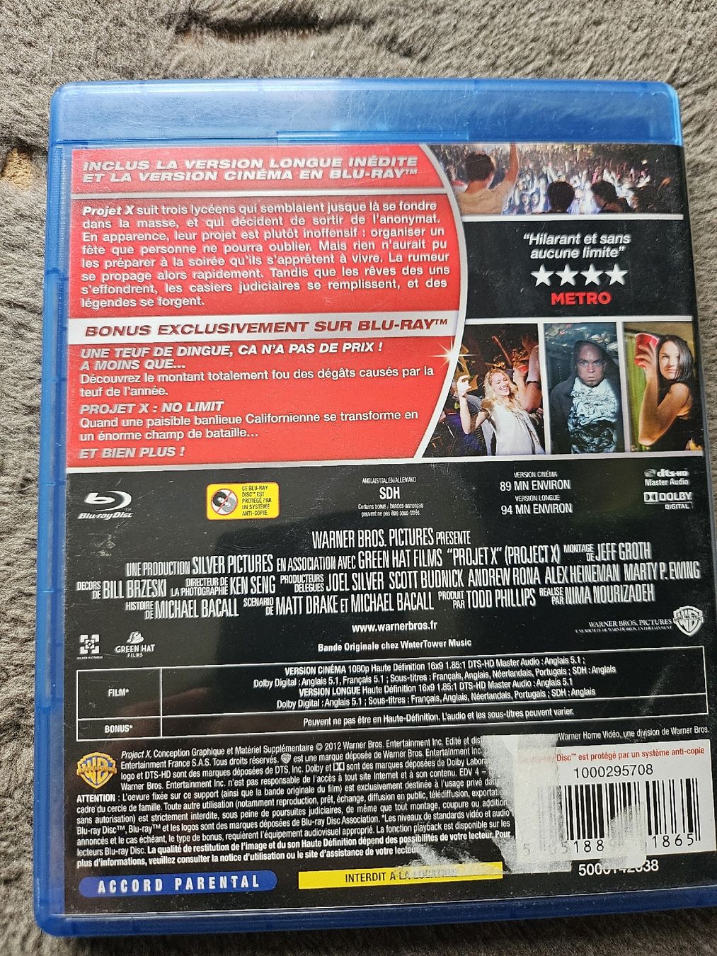 Tutti i DVDs: Film Blu-Ray Projet X - Version Longue Non Censurée – Usato da La Joux FR venduto da car_ck96 2