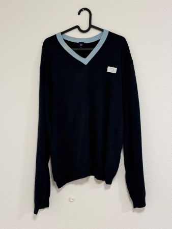 Vintage Pull XL Bleu col V GAP (322)