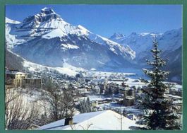 Engelberg, Gesamtansicht,1988, gelaufen, Grossformat