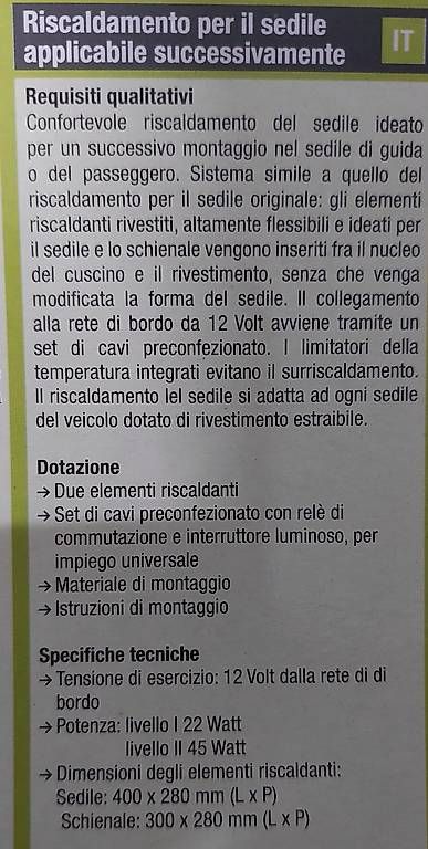 Tutti pezzi di ricambio auto: Riscaldamento sedile Auto / moto  – Usato da Arbedo venduto da dan_r6xk 3