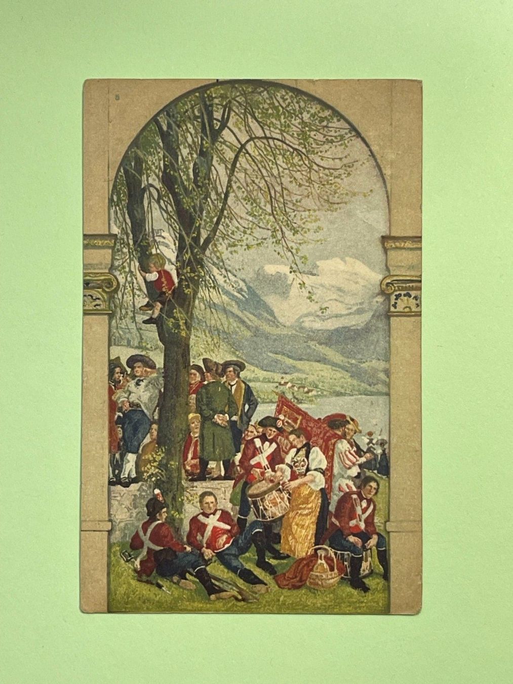 Ansichtskarten: Bundesfeier Postkarte 1918 – Gebraucht aus Steg VS von _vinci_