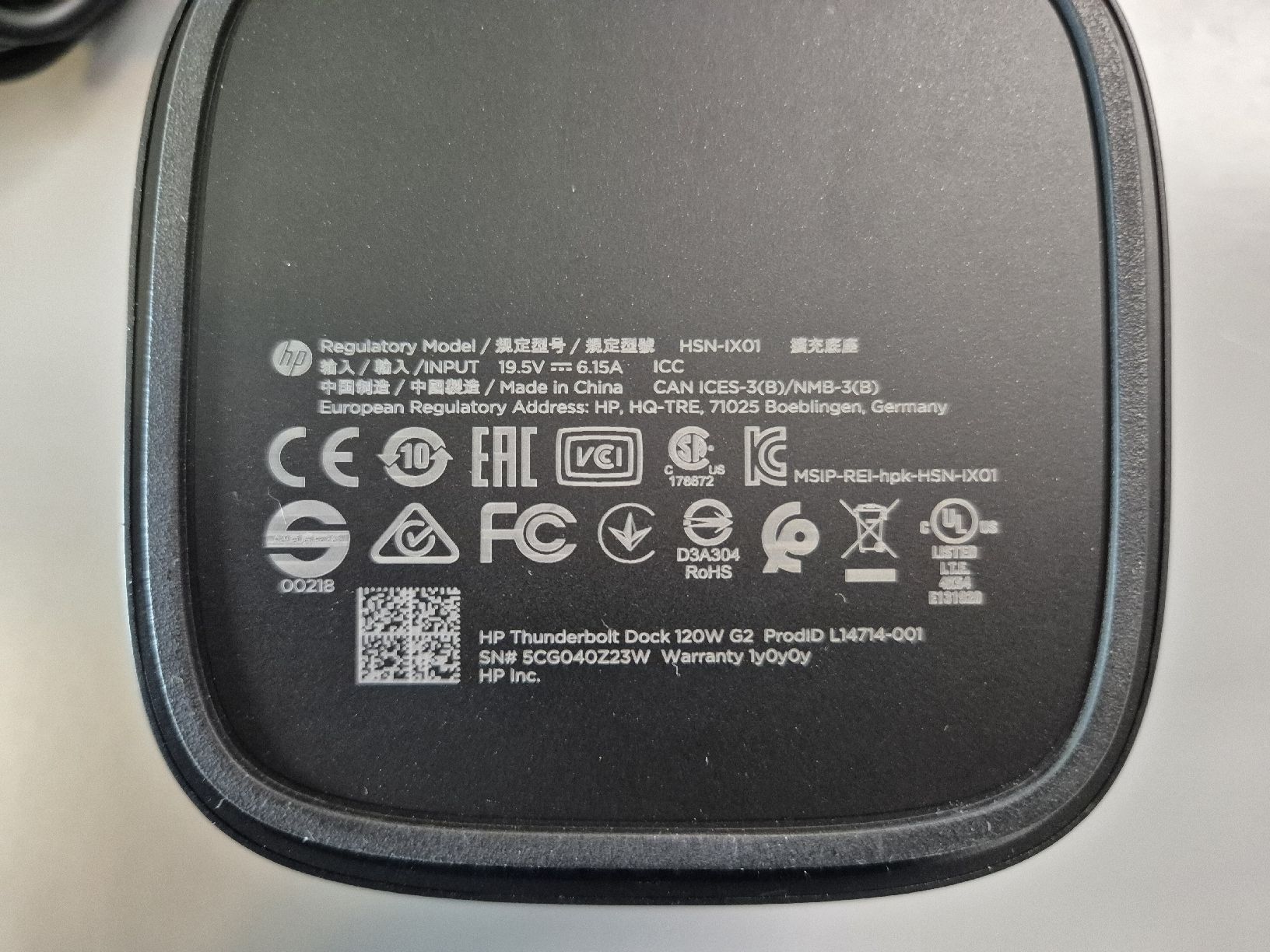 Hewlett Packard Docking station: HP Thunderbolt Dock 120W G2 inkl. Netzteil – Usato da Gunzwil venduto da Andrin1998 2
