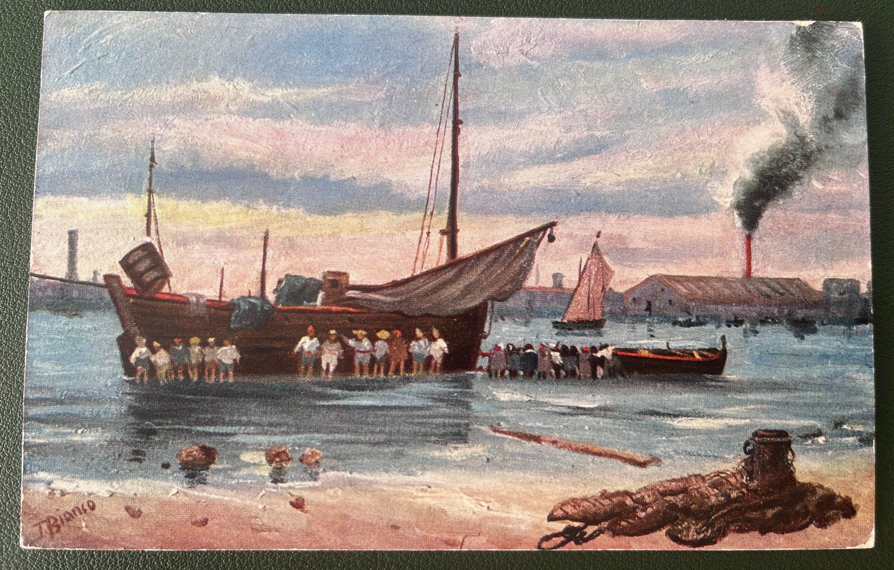 Cartoline postali: AK mit Schiff – Usato da Biberist venduto da Edelfloh