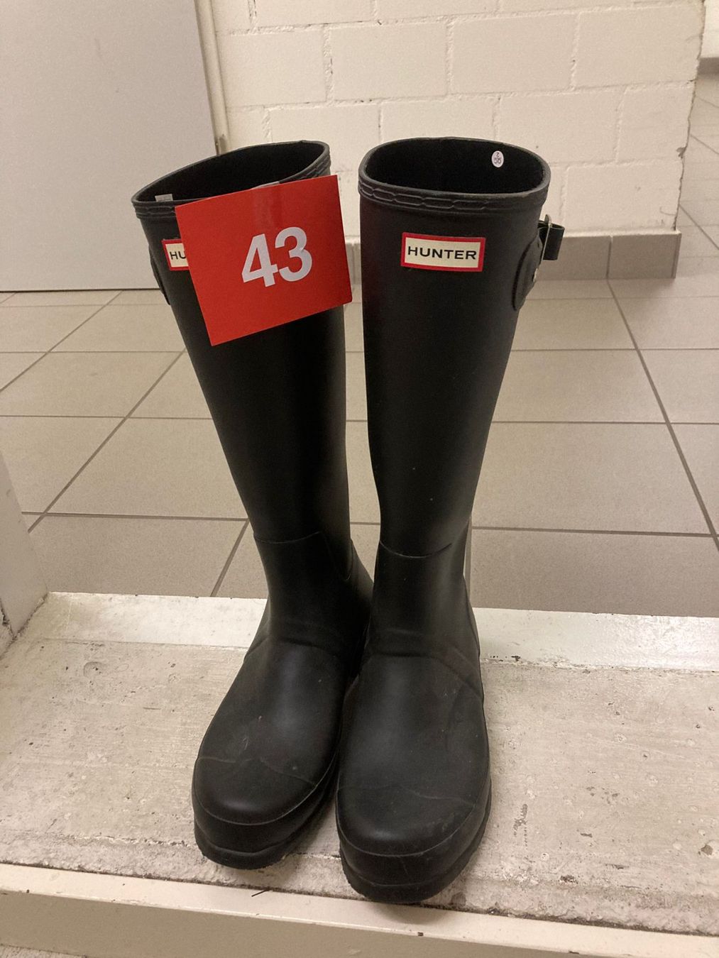 Hunter Herrenschuhe: Hunter Gummistiefel, Schwarz, Grösse 43 - Top Zustand! – Gebraucht aus Stäfa von Anita62