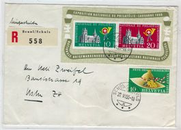1955 Brief Lausanne Block   15857