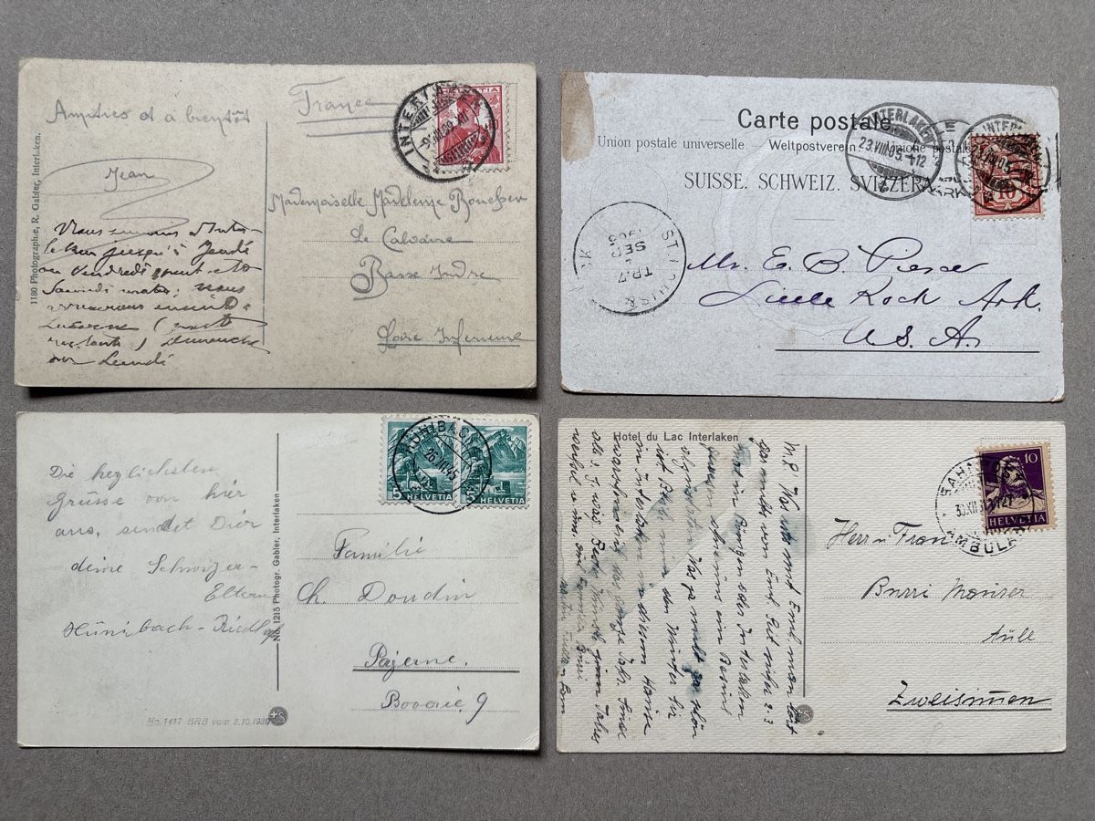 Cartes postales: 4 AK Interlaken – D'occasion à Au ZH par Samson84 1