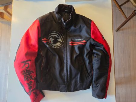 Motorradjacke rot/schwarz Grösse S guter Zustand
