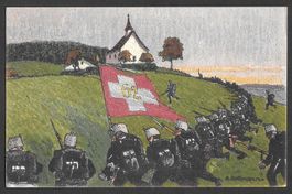 Feldpostkarte Grenzdienst 1914 Bataillon 62 E. Bollmann