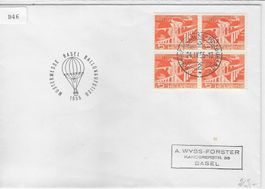 Mustermesse Basel Ballonaufstieg 1955