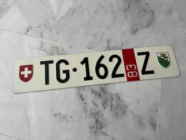 Autonummer Zoll Thurgau TG 162 Z von 1983