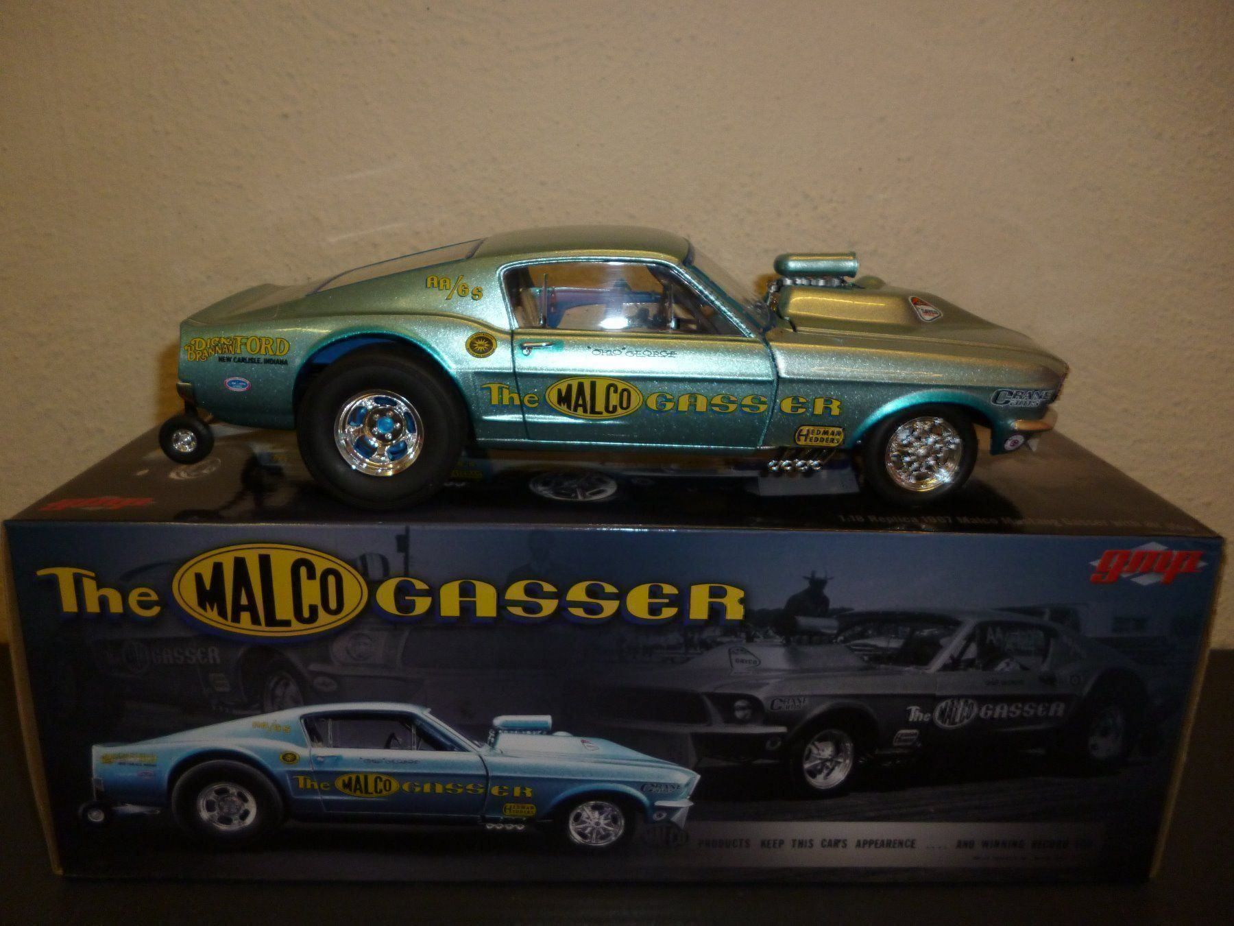 Ford Modellini d'auto: Ford Mustang 1969 "Gasser" 1:18 GMP – Nuovo e nell'imballaggio originale da Niederwil SG venduto da Kaicorner03 1