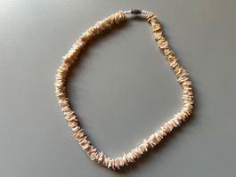 Sommerliche Muschelkette, zartrosa, trendig, Top Zustand