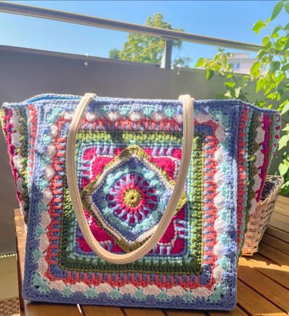 Boho Häkeltasche Handmade