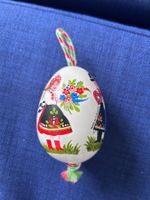 Hungarian motive painted deco egg