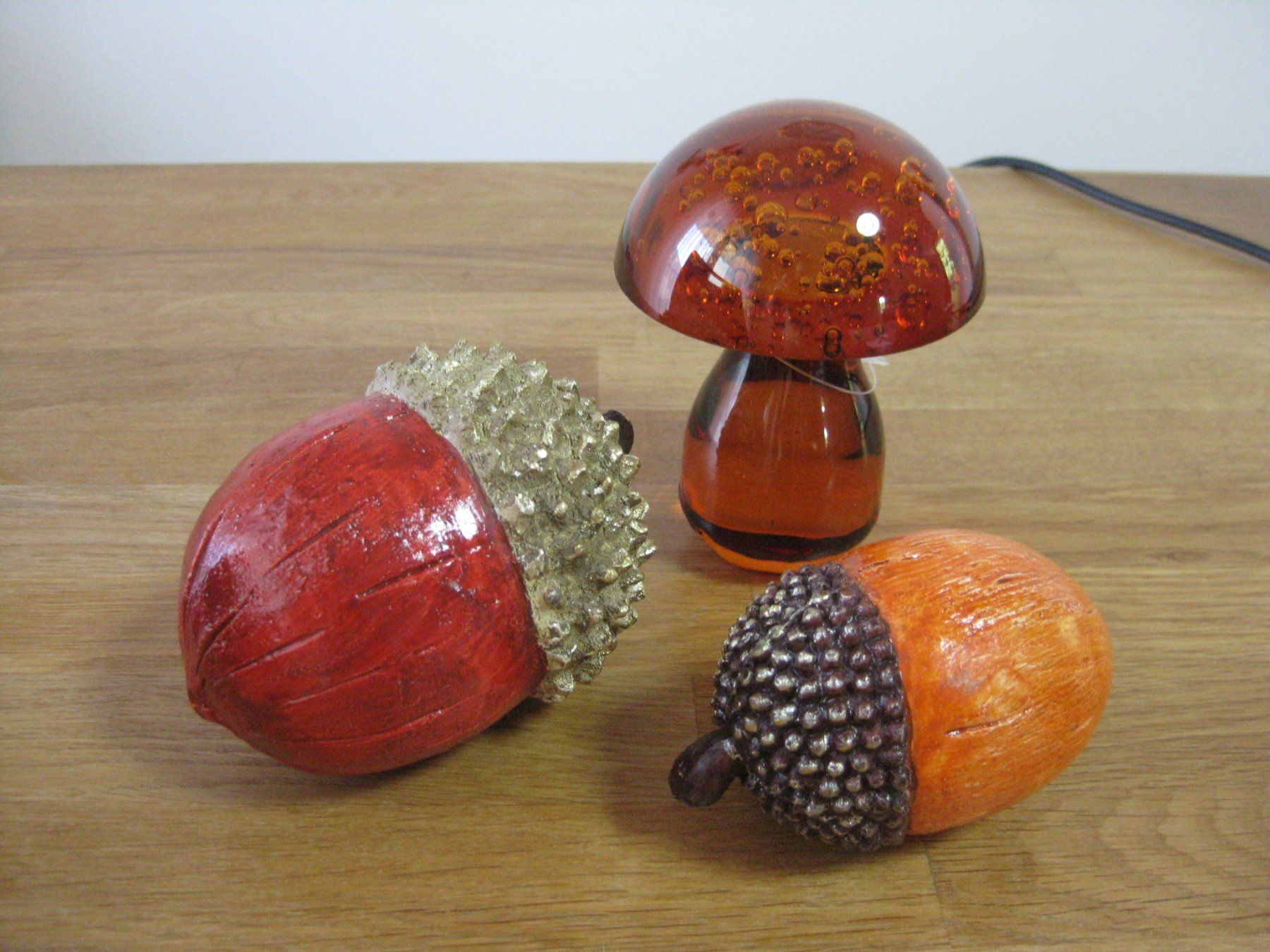 Tutte le decorazioni: Schöner Glas Pilz mit 2 Eicheln – Nuovo (secondo la descrizione) da Romanshorn venduto da Wazoohandlung