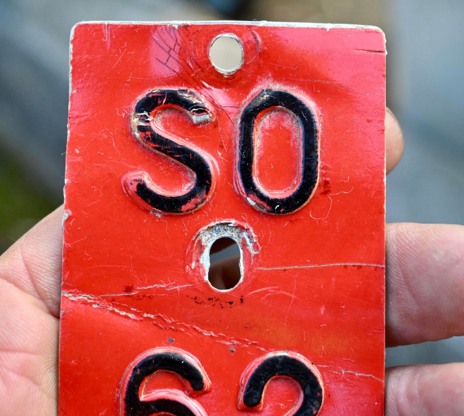 Insegne: Velonummer SO 62 von 1962 - Solothurn – Usato da Pfaffhausen venduto da mono_rec 2