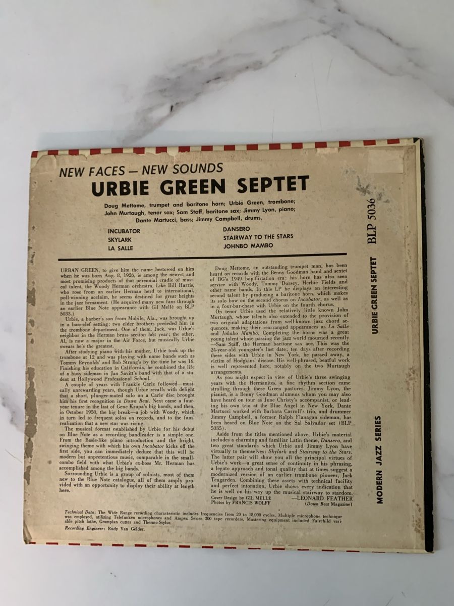 Dischi in vinile: Urbie Green Septet/ Blue Note 5036 – Usato da lausanne venduto da Ccheche 3