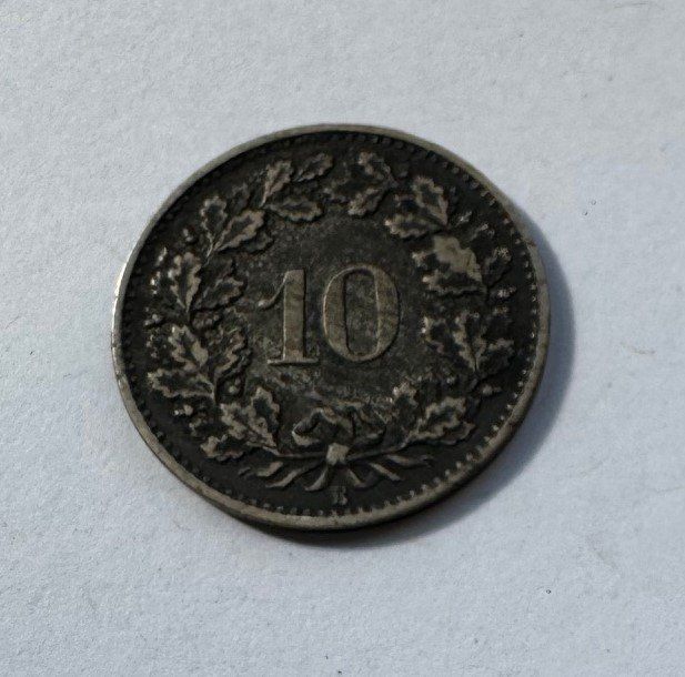 Tutti le monete: 1876 10 Rappen mit Patina – Usato da Kirchberg SG venduto da Helveticus00 1
