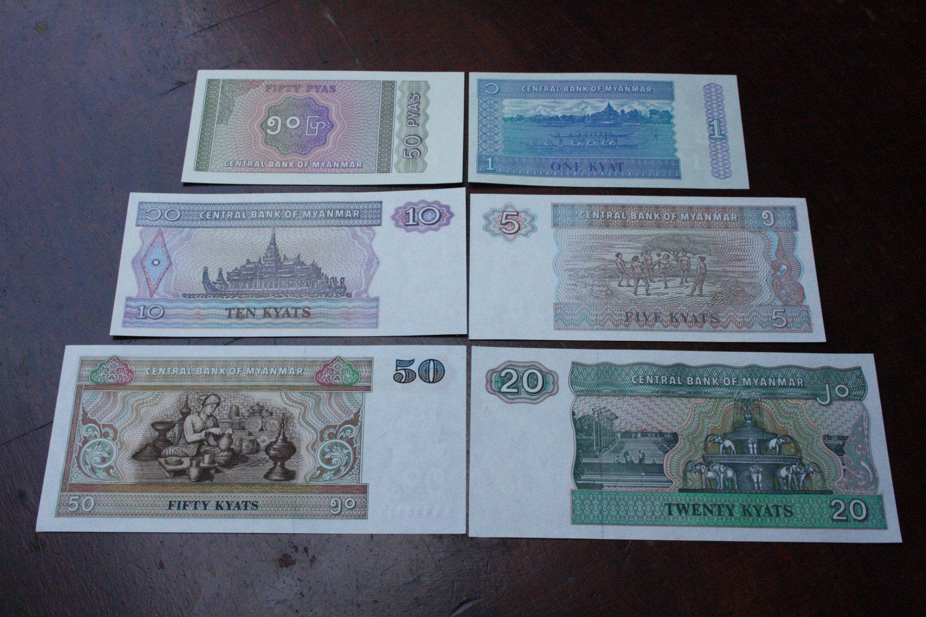 Banconote: UNC Myanmar lot 6 billets – Nuovo (secondo la descrizione) da Cormondrèche venduto da Hermes.monnaies 1