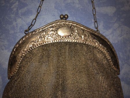 handtasche netztasche gehäkelt metall