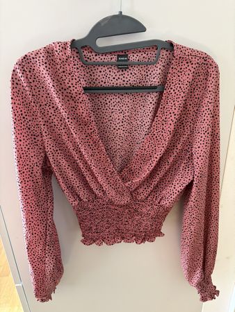 Shein - Blouse rose à pois - Taille S (36) - État neuf!