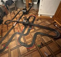 Riesen Carrera Bahn aus verschiedenen Sets & Sprungschanze