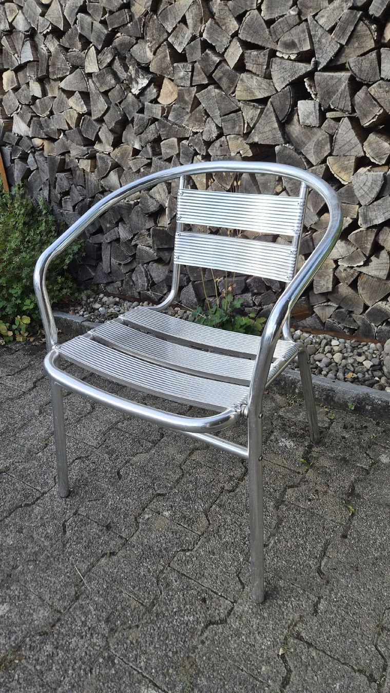 Sedie: 6 Aluminium Gartenstühle – Usato da Rütihof venduto da bemeier79