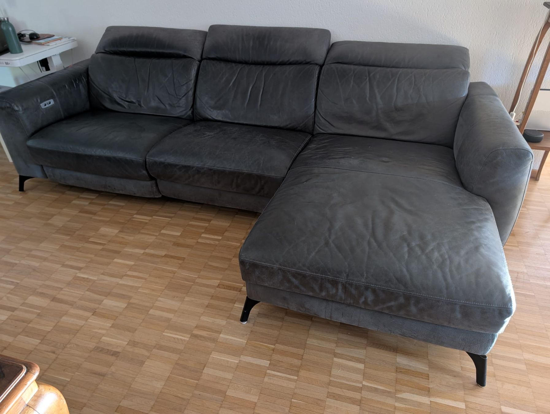 Divani: Ledersofa in Dunkelgrau – Usato da Glattbrugg venduto da Peppinlucano 3