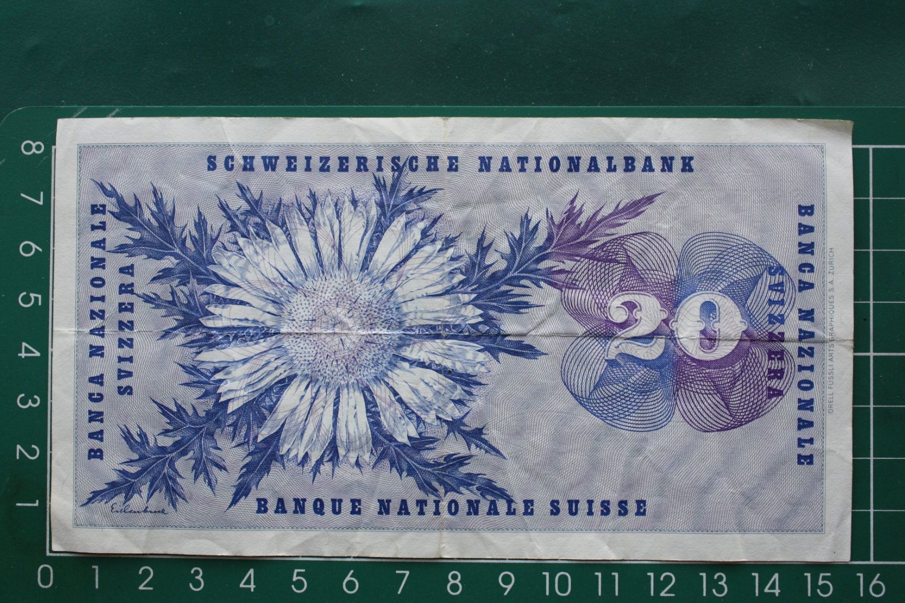 Banconote: general dufour banknote 20 franken 1974 – Usato da Laupen BE venduto da Gufi57 1