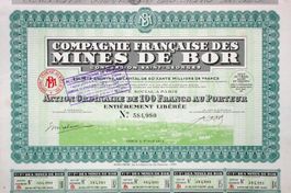 Compagnie Française des Mines de Bor, Paris - 1939