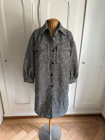 Mantel schwarz-weiss S
