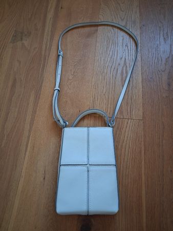 Neue kleine Tasche Leder weiss 