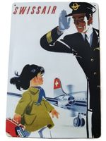 SWISSAIR  -  Blechschild   (neu, OVP)