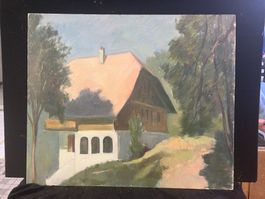 HUILE SUR PANNEAU SIGNÉE ET DATÉE AU DOS 69