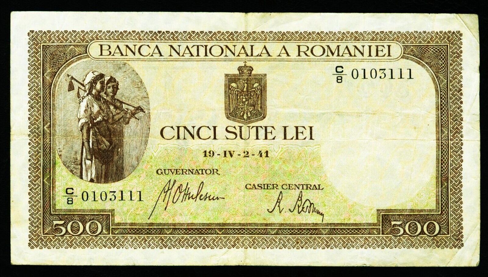 Banknoten: Rumänien 500 Lei 02.04.1941 P-51 SS+ – Gebraucht aus Steffisburg von ber_8htf