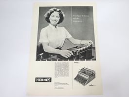 1950 Orig. Werbung, Hermes 2000 Schreibmaschine Paillard