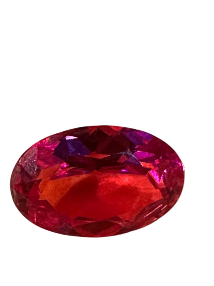 Pietre preziose: Oval cut Red Gemstone - RUBIN synthetic – Usato da Lausanne venduto da artnouveau04 3