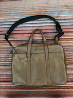 Coach leather briefcase (caramel/brandy)