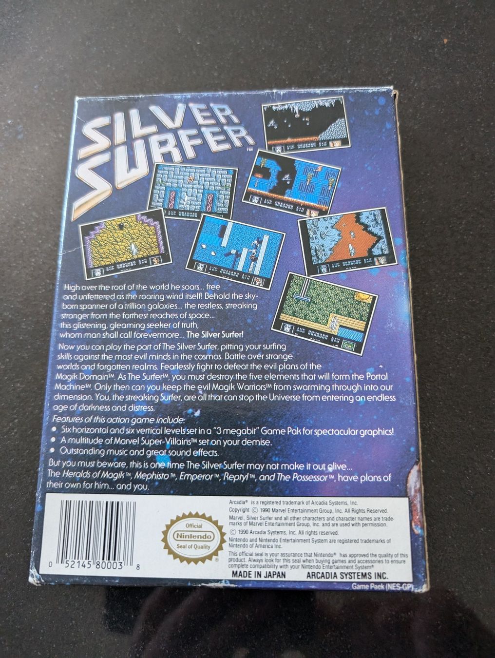 Nintendo Giochi: SILVER SURFER (USA) - NINTENDO NES – Usato da Spiegel b. Bern venduto da Natix 1