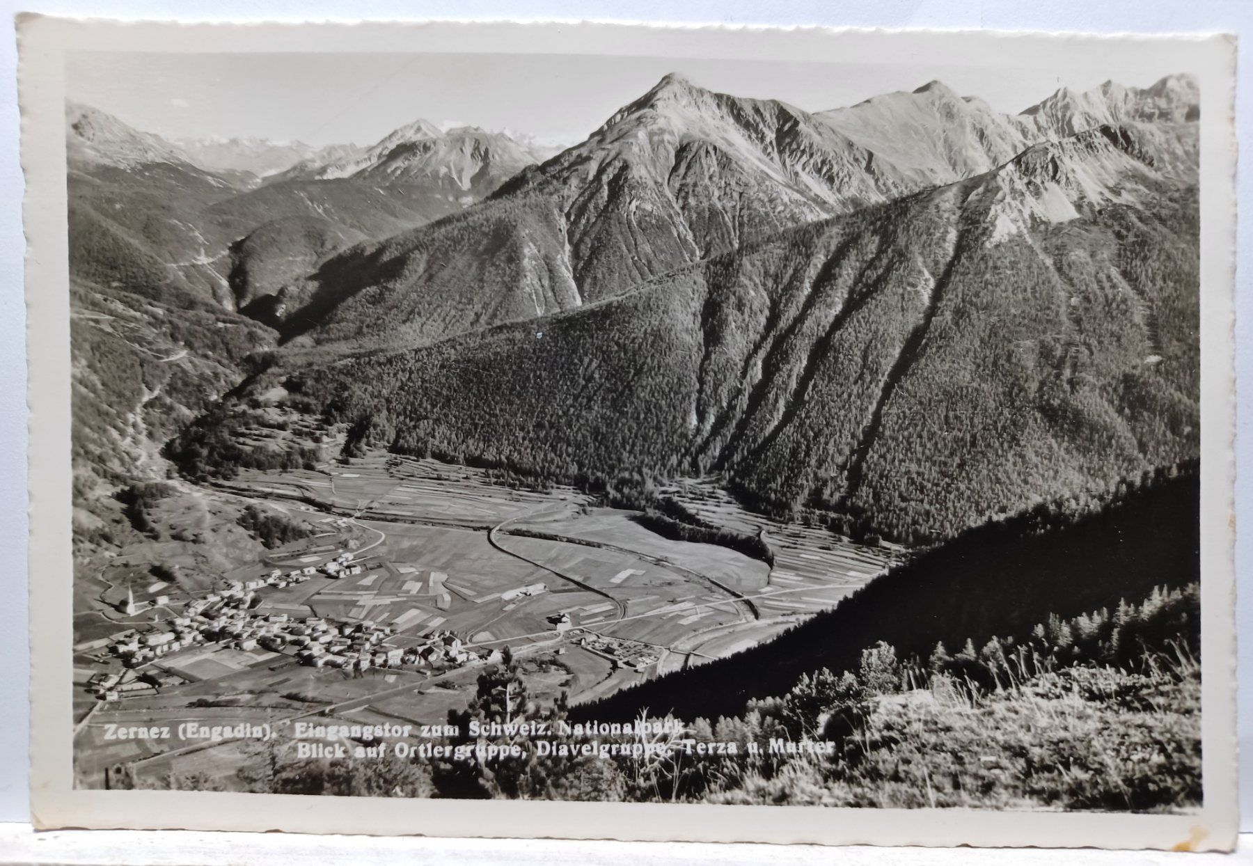 Cartoline postali: Zernez Engadin, Eingangstor zum Schw. Nationalpark ,GR – Usato da Aarau Rohr venduto da mgvw