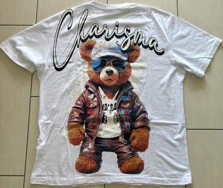 🧸 GANOS Charisma T-Shirt XXL Weiss – Teddy Print