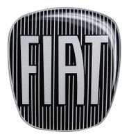 Fiat Ersatz Logo Emblem Aufkleber 75mm Black (Art. 14187)