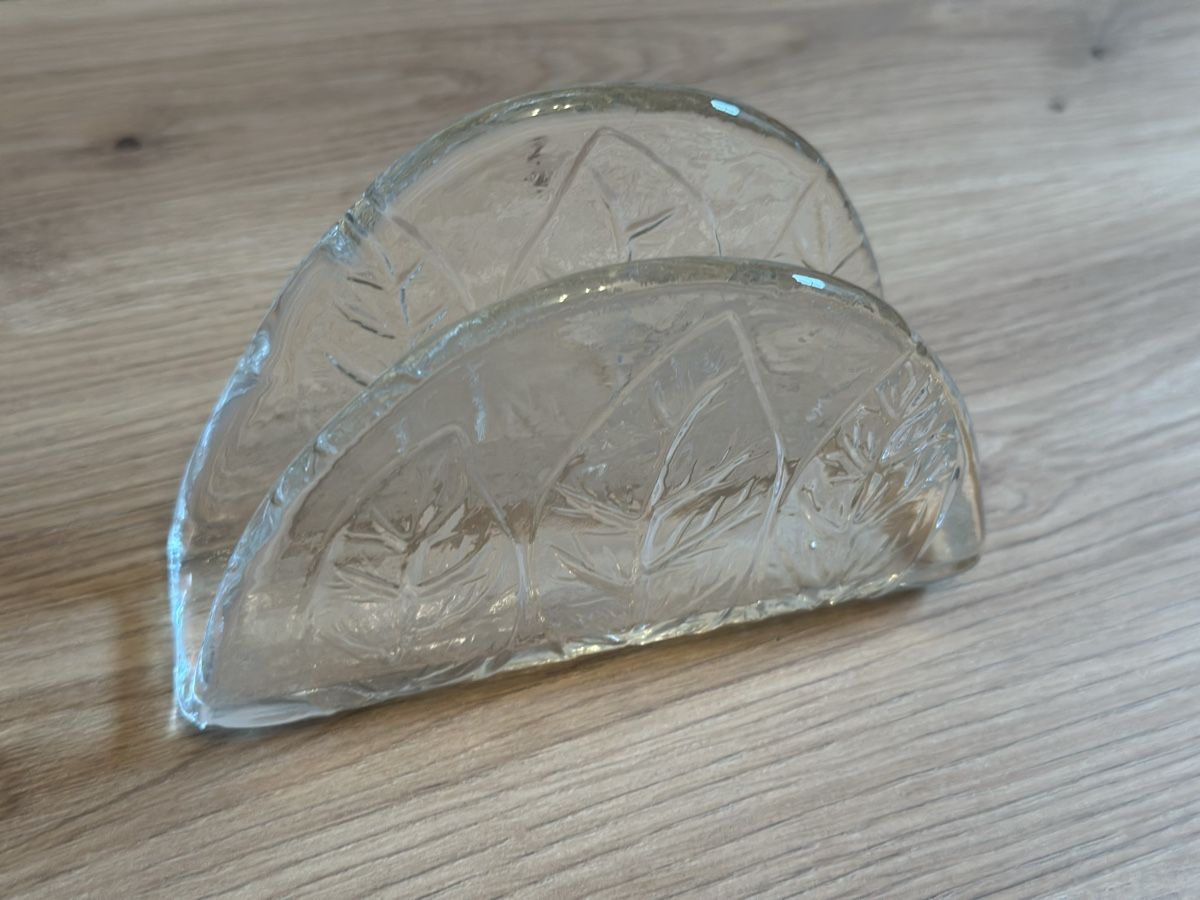 Bicchieri: Retro Servietteständer aus Glas mit Blattmuster! – Usato da Rothenburg venduto da wer_g9fd 4