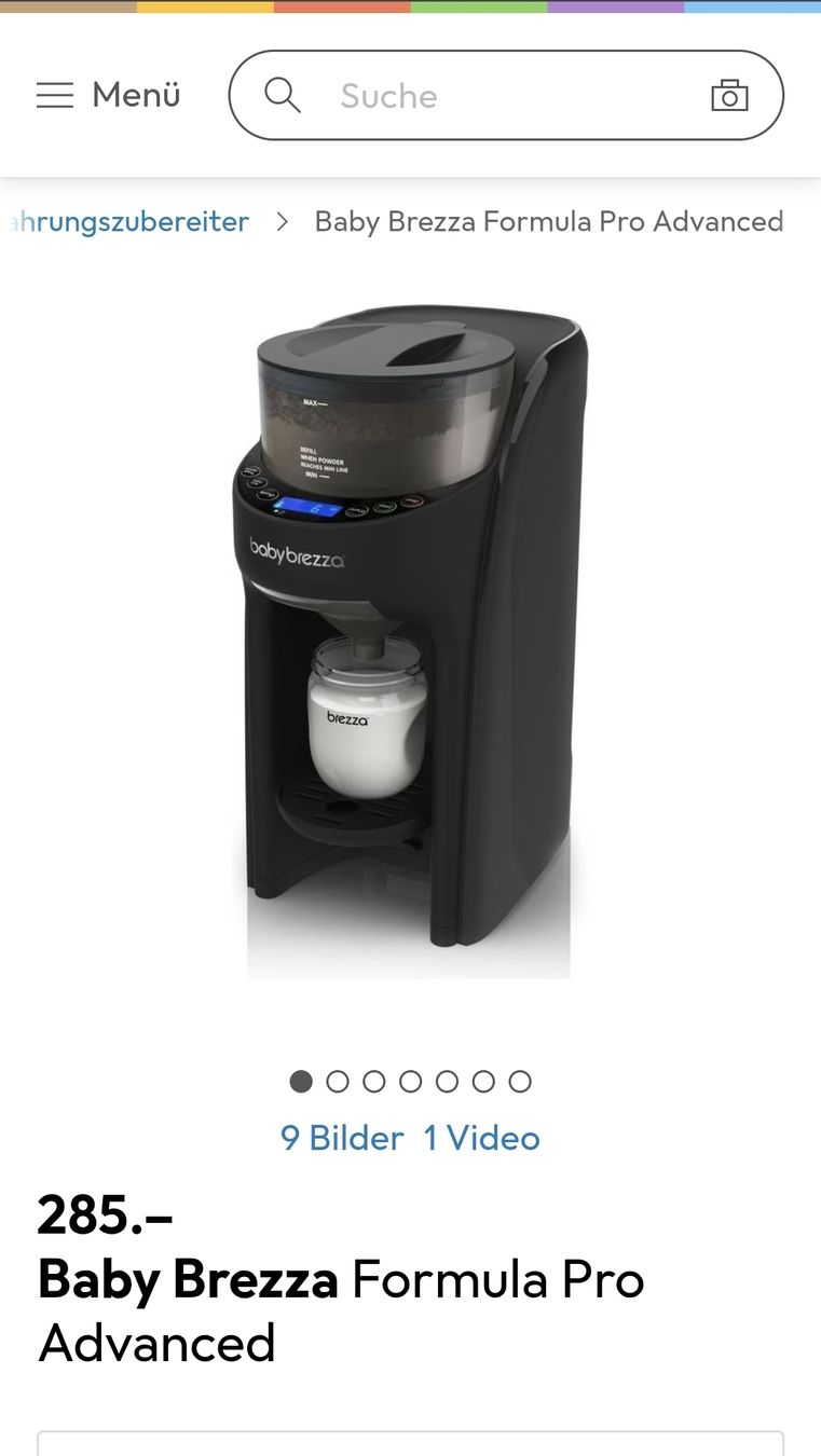 Baby Brezza Pasti del neonato: Baby Brezza Formula Pro Advanced (schwarz) – Usato da Deitingen venduto da sah_yl7q 1