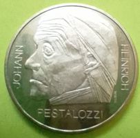 Gedenkmünze Schweiz 5.- Franken 1977 Pestalozzi (A)