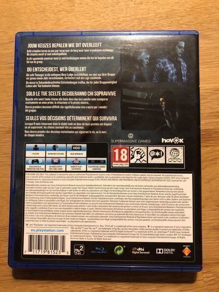 Giochi: Until Dawn für Sony Ps4 – Usato da Kestenholz venduto da Mad18 1