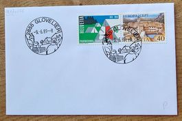 Lettre avec obl. spéciale GLOVELIER 9.6.89